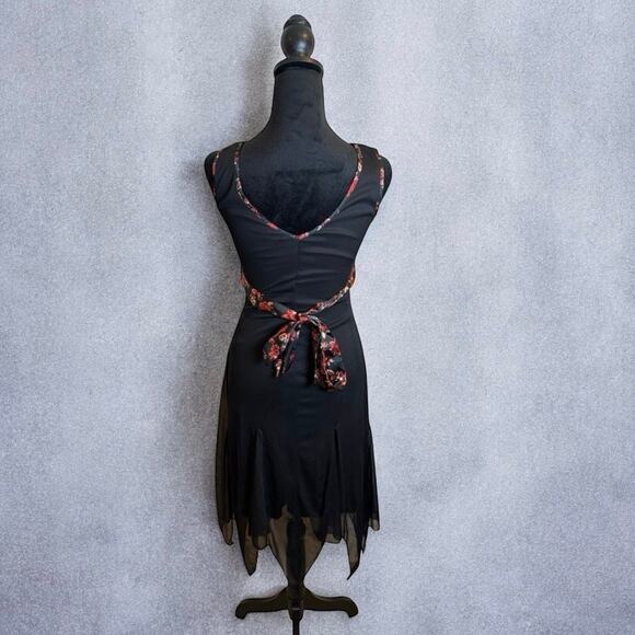 Vintage Y2K Ruby Rox Black Goth Knee Length Sleeveless Dress Small - Picture 5 of 8